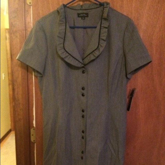 Tahari gray dress size 16