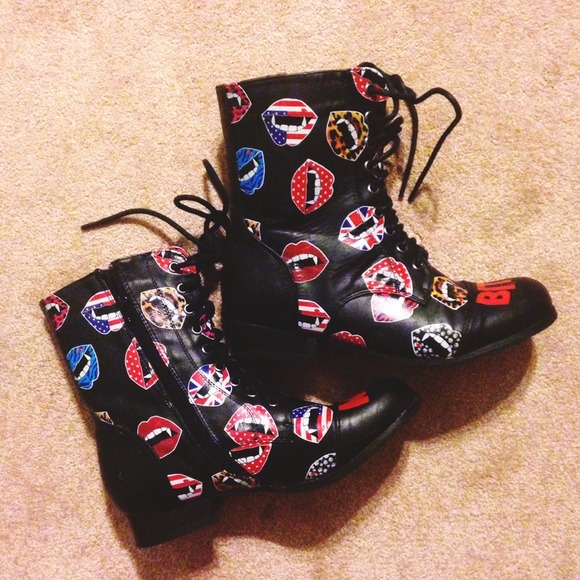 Bite me combat boots