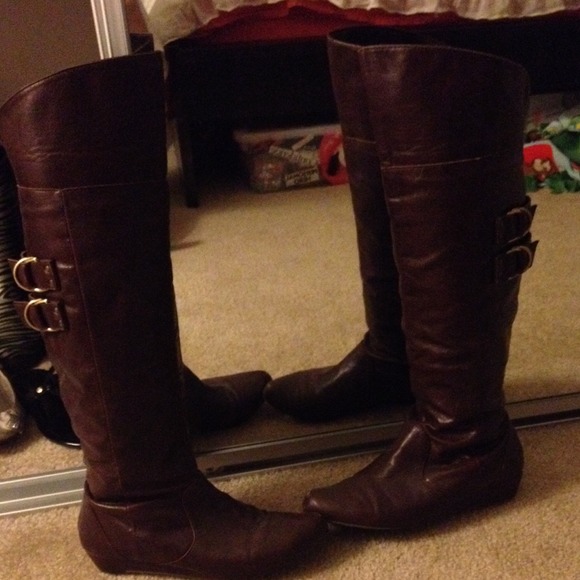 SOLD ON VINTED. Brown Over-the-Knee Boots
