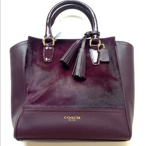 Coach Legacy Haircalf Mini Tote (Aubergine)