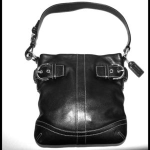 COACH Classic black leather bag