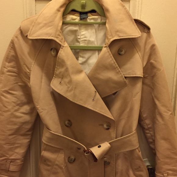 French Connection Camel Belted Trench Coat