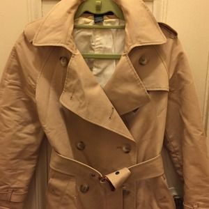 French Connection Camel Belted Trench Coat