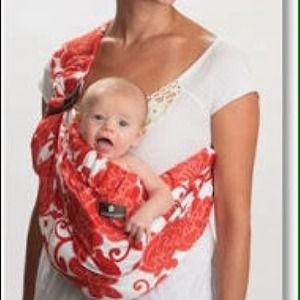 RESERVED baby moby sling carrier hammock red white