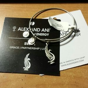 Alex and ani SILVER swan bracelet
