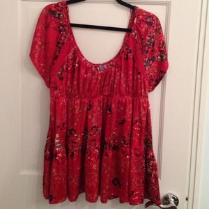 Free People top with an oriental inspired pattern