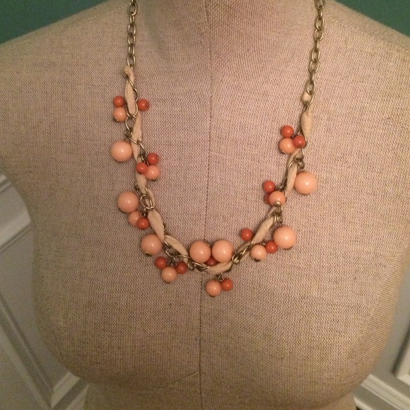 Peach and pink necklace