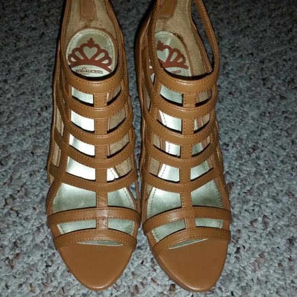 Brown high heels