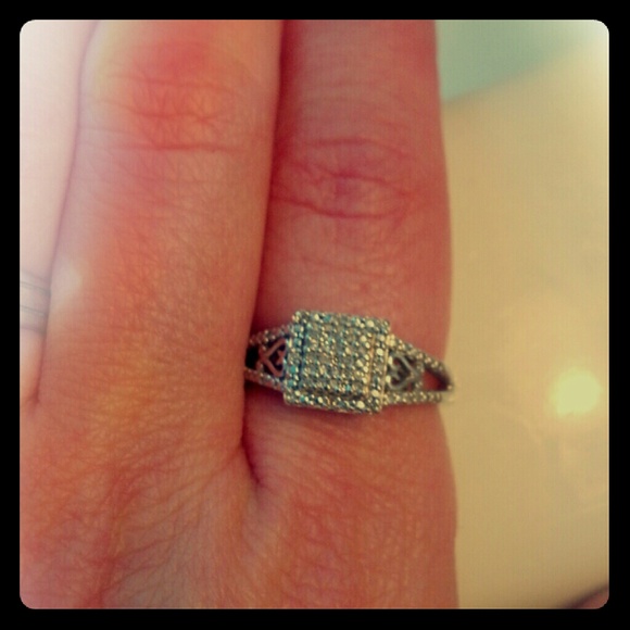 Sterling Silver and Diamond Ring