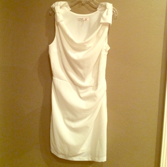 Ivory scoop-neck dress