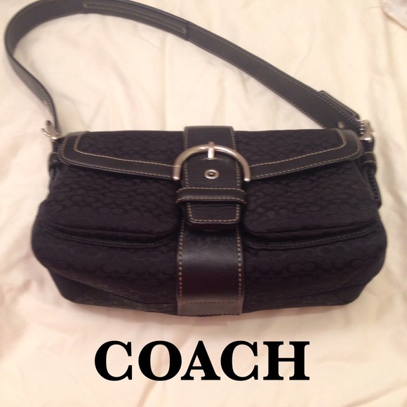 Coach small black handbag