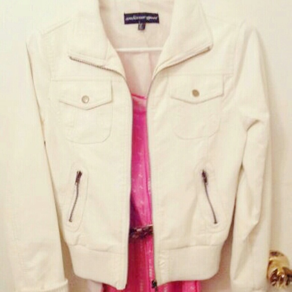 White leather jacket