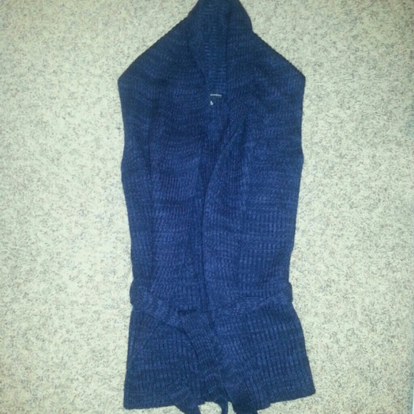 Navy blue wrap sweater vest