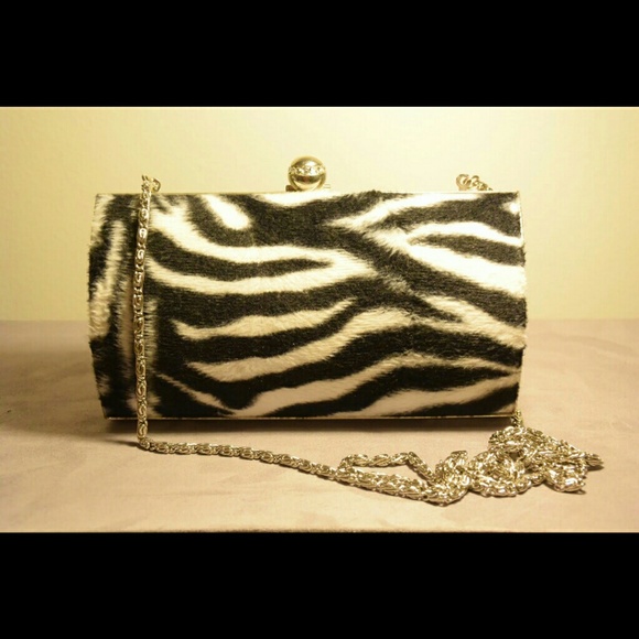Zebra evening bag