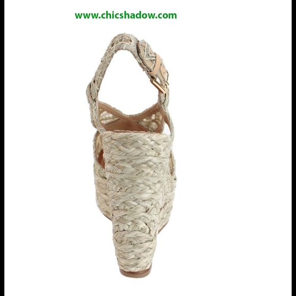 Dolce & Gabbana Mesh/Woven Straw Open Toe Wedges - Picture 4 of 4