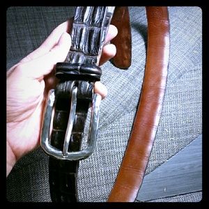 Genuine Crocodile Men's Belt