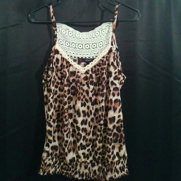 Leopard lace shirt