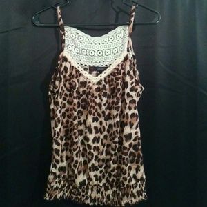Leopard lace shirt