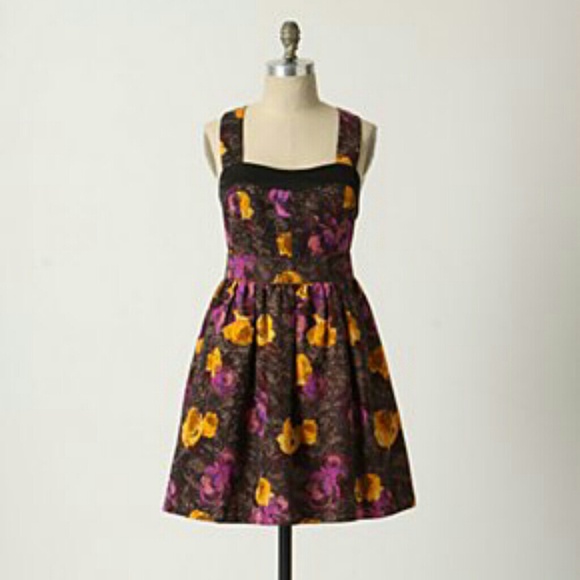 Anthropologie Silken Trellis Dress - Picture 1 of 2