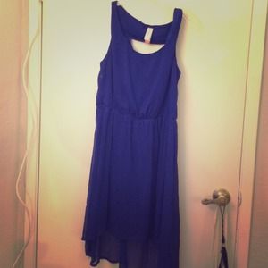 Royal blue high-low dress