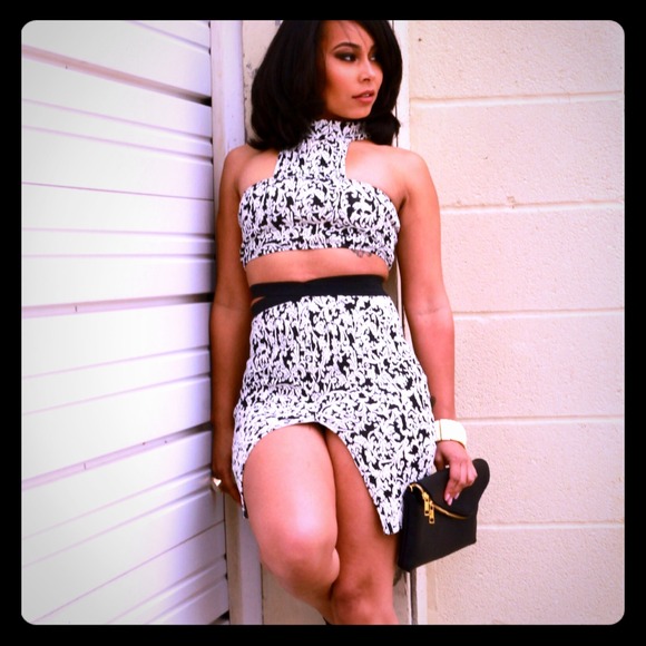 Black & White Floral 2 piece.