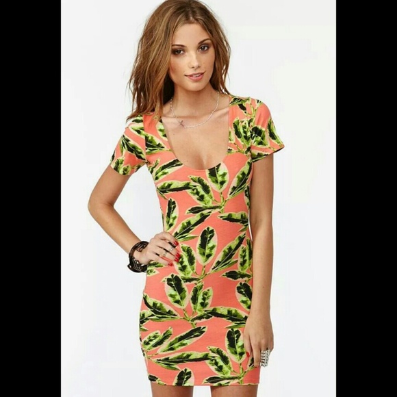 Nasty Gal Dresses & Skirts - Nasty gal bright palms dress.