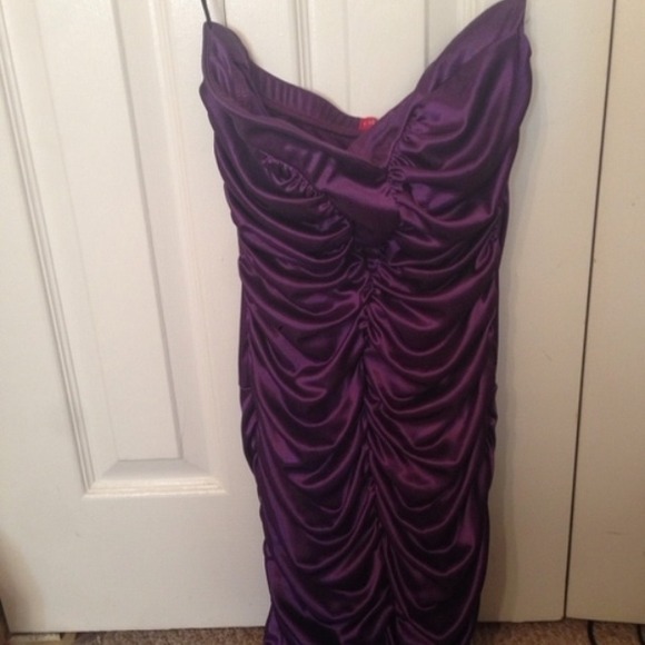 Silky purple dress