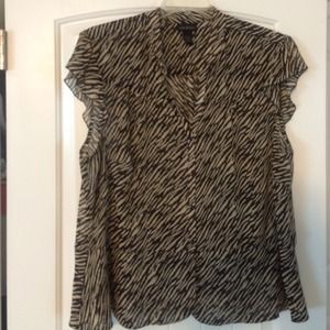 Leopard print Lane Bryant dressy top.