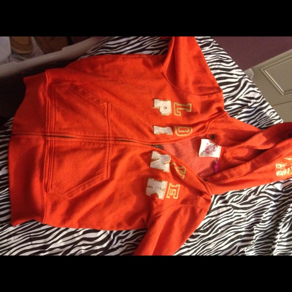 Victoria's Secret PINK orange sweatshirt