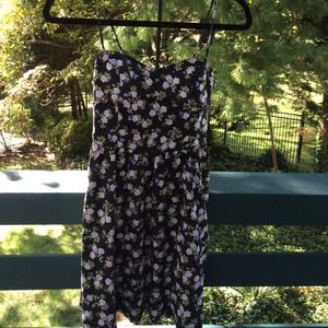 Black floral H&M dress