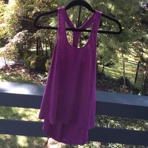 Purple beaded Roxy tank