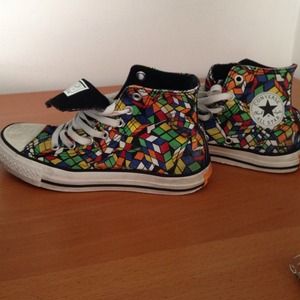 Rubic's converse high tops