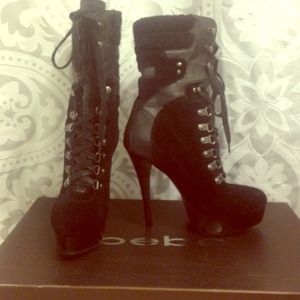 Bebe lace up boots-Yvette