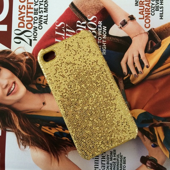 Gold sequin iPhone 4 or 4S case