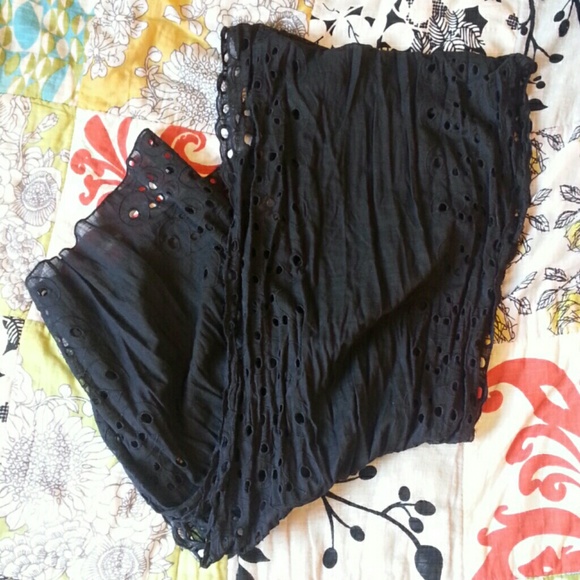 Black cotton scarf
