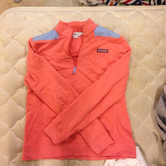 Orange and blue vineyard vines shep shirt