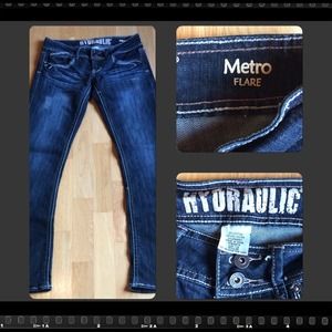 Hydraulic denim jeans