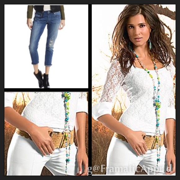 Boutique 9 Tops - WHITE LACE TOP!