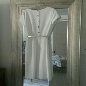 Ann Taylor Gold Button Back Dress