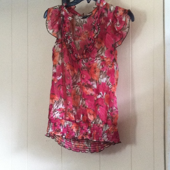 Sheer flower shirt