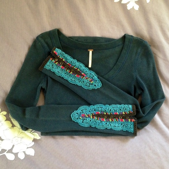 SOLD--free People Embellished Cuff Thermal