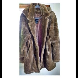 QVC Dennis Basso Faux Fur Toggle Closure Coat