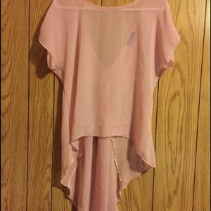 Light pink high low top