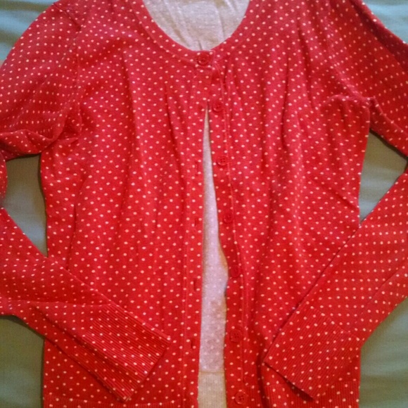 ***bundled***Scarlet with polkadots cardigan