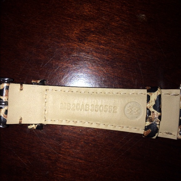 Michele leopard print watch band main image 2