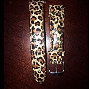 Michele leopard print watch band
