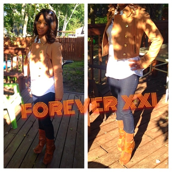 {Forever XXI} crop military jacket - Picture 4 of 4