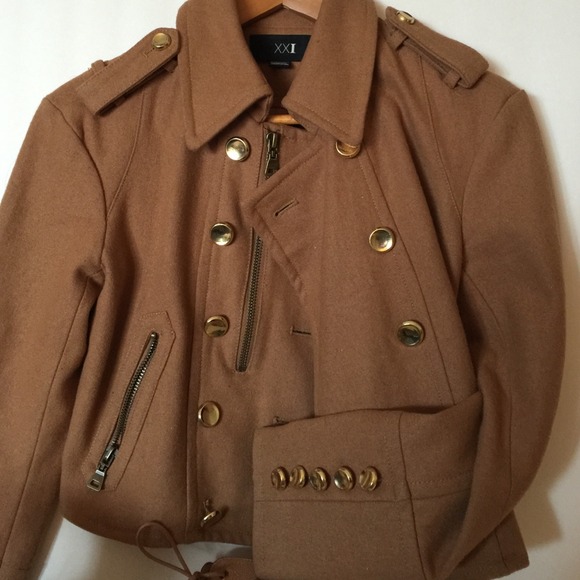 {Forever XXI} crop military jacket - Picture 2 of 4