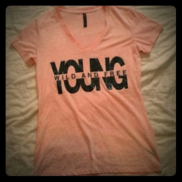 Pink v-neck top