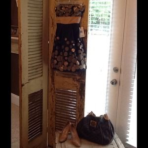 Blue strapless navy dress. New with tags.